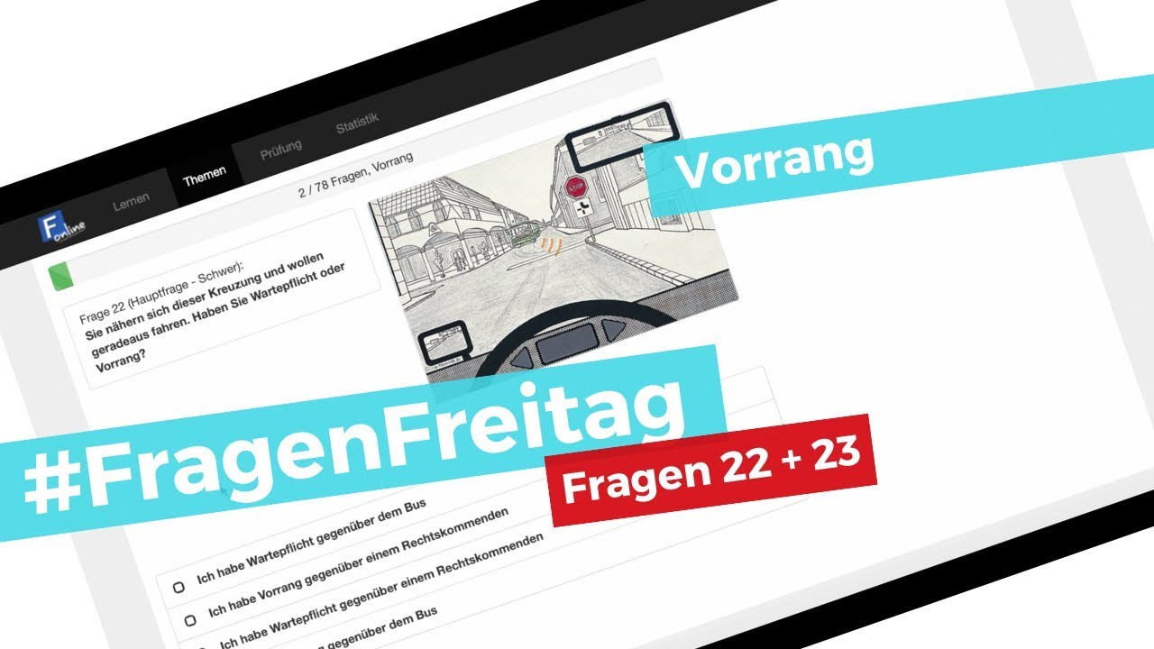 Video zu Frage: Wonach richtet sich die Reihenfolge der Weiterfahrt, wenn Sie und ein von links kommender Fahrzeuglenker angehalten haben?