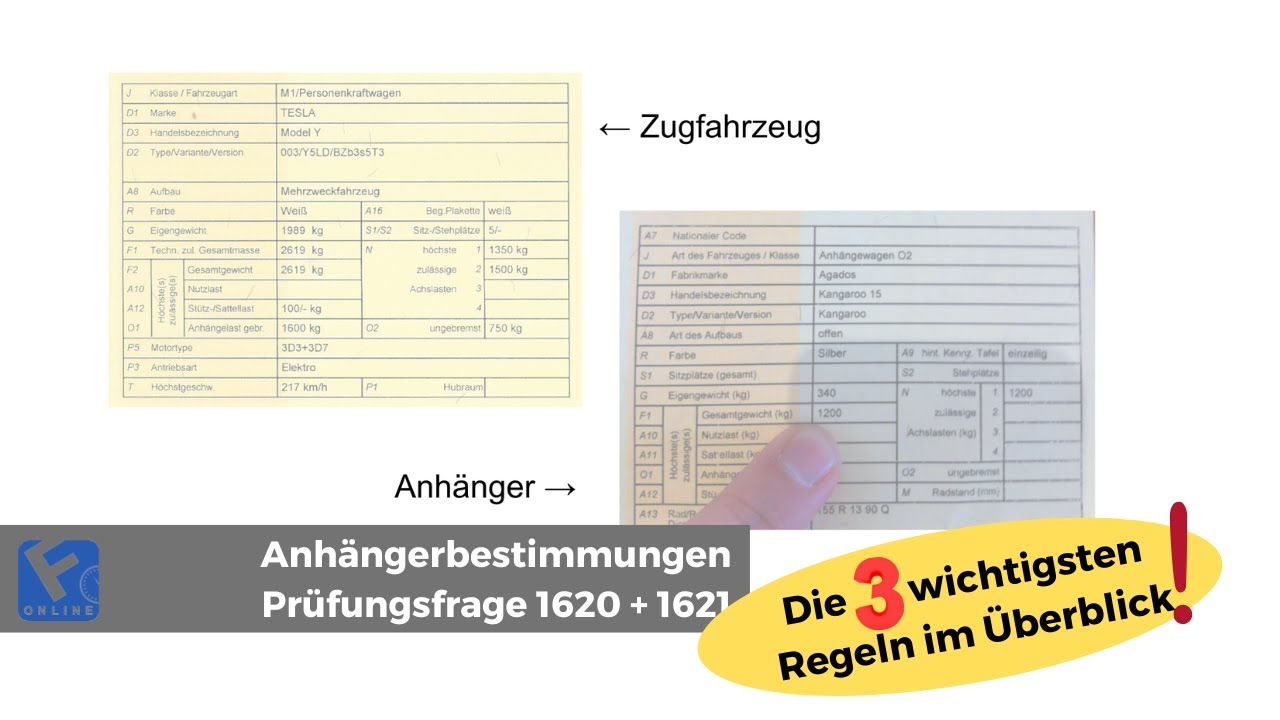 Video zu Frage: Sie wollen diese Fahrzeugkombination mit der Lenkberechtigung der Klasse B lenken. Dürfen Sie das? Warum?
